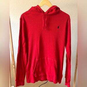 Polo Ralph Lauren | Waffle Knit Hoodie | Red | Size L